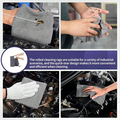 20-Piece Pack Of Microfiber Cleaning Cloths, Highly Absorbent Lint-Free Cloths, Disposable Wet And Dry Cleaning Towels, Suitable For Home, Kitchen, Car, And The Whole House, Rolled And Peelable Multif