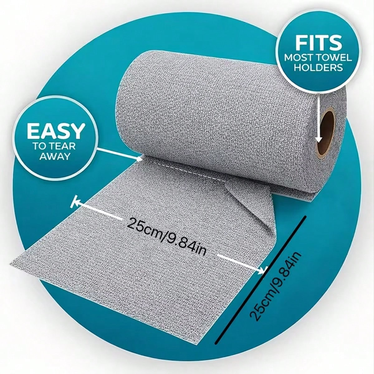 20-Piece Pack Of Microfiber Cleaning Cloths, Highly Absorbent Lint-Free Cloths, Disposable Wet And Dry Cleaning Towels, Suitable For Home, Kitchen, Car, And The Whole House, Rolled And Peelable Multif