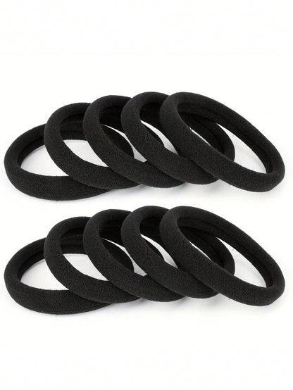 200/100/50/20/1pc Fashionable Minimalist High Elastic Thick Hair Ties, Suitable For Daily Use, Can Be Used As Hair Ties, Ponytail Ties, Headbands And Sports Headbands, Suitable For Women And Girls, Ca