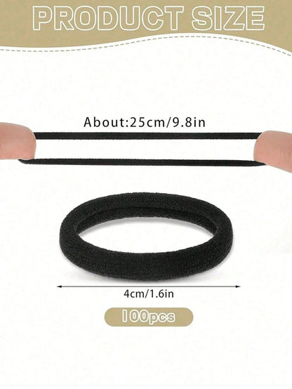 200/100/50/20/1pc Fashionable Minimalist High Elastic Thick Hair Ties, Suitable For Daily Use, Can Be Used As Hair Ties, Ponytail Ties, Headbands And Sports Headbands, Suitable For Women And Girls, Ca