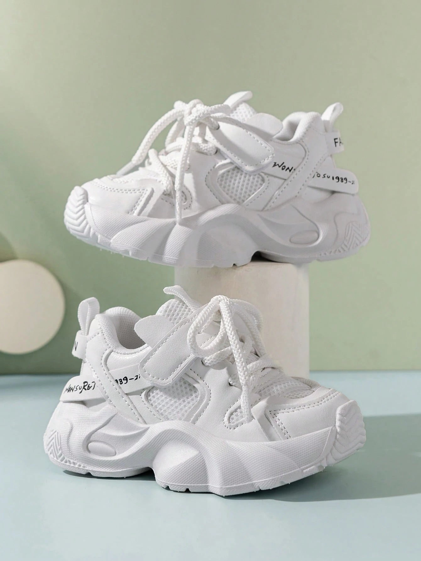 2024 Spring New Fashion Kids Chunky Sneakers, Boys' Sports Shoes, Girls' Breathable Mesh Running Shoes
