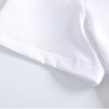 2025 New High-End Business Professional White Blouse For Women, Short Sleeve Office Formal Shirt Top Summer