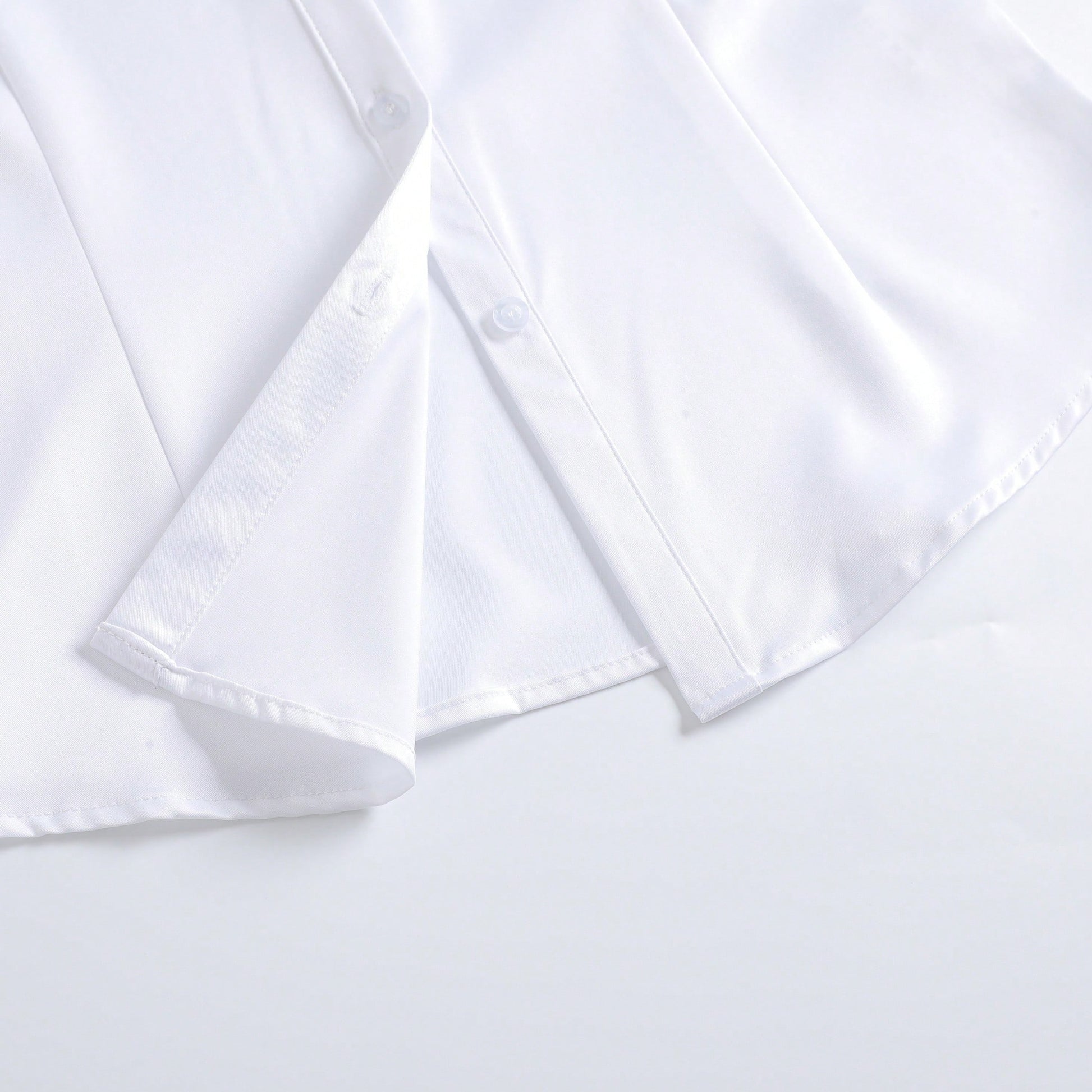 2025 New High-End Business Professional White Blouse For Women, Short Sleeve Office Formal Shirt Top Summer