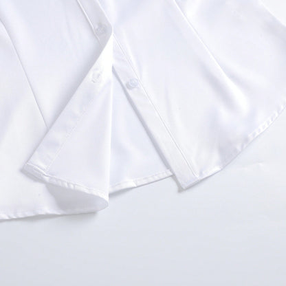 2025 New High-End Business Professional White Blouse For Women, Short Sleeve Office Formal Shirt Top Summer