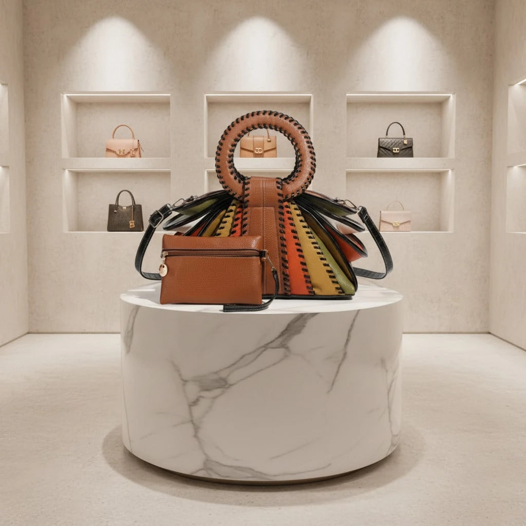 2026 Fashion Colorblock Large Capacity Women's Handbag With Shoulder Strap And Zipper Closure, Unique Design