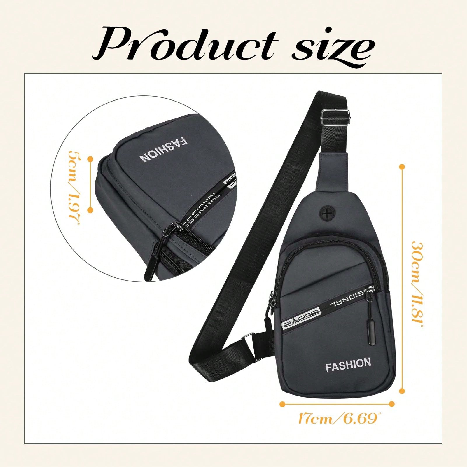 2026 New Men's Chest Bag, Waterproof And Wear-Resistant Shoulder/Crossbody Bag, Multifunctional Large-Capacity Chest Sports Bag, Stylish Casual Business Backpack, Unisex Mobile Phone Storage Bag, Vale
