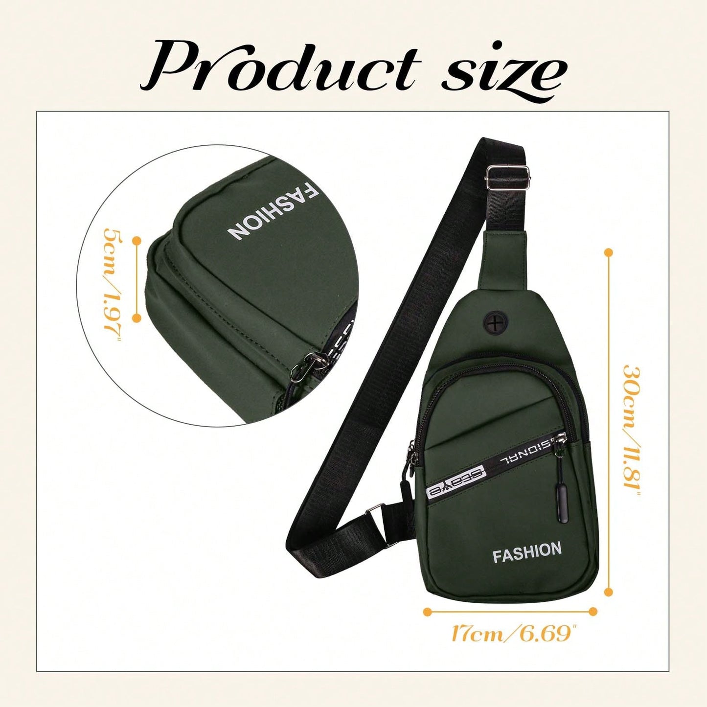 2026 New Men's Chest Bag, Waterproof And Wear-Resistant Shoulder/Crossbody Bag, Multifunctional Large-Capacity Chest Sports Bag, Stylish Casual Business Backpack, Unisex Mobile Phone Storage Bag, Vale
