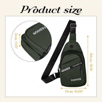 2026 New Men's Chest Bag, Waterproof And Wear-Resistant Shoulder/Crossbody Bag, Multifunctional Large-Capacity Chest Sports Bag, Stylish Casual Business Backpack, Unisex Mobile Phone Storage Bag, Vale