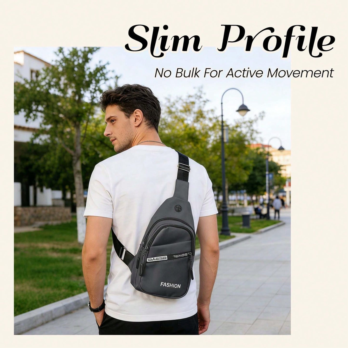 2026 New Men's Chest Bag, Waterproof And Wear-Resistant Shoulder/Crossbody Bag, Multifunctional Large-Capacity Chest Sports Bag, Stylish Casual Business Backpack, Unisex Mobile Phone Storage Bag, Vale