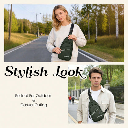 2026 New Men's Chest Bag, Waterproof And Wear-Resistant Shoulder/Crossbody Bag, Multifunctional Large-Capacity Chest Sports Bag, Stylish Casual Business Backpack, Unisex Mobile Phone Storage Bag, Vale