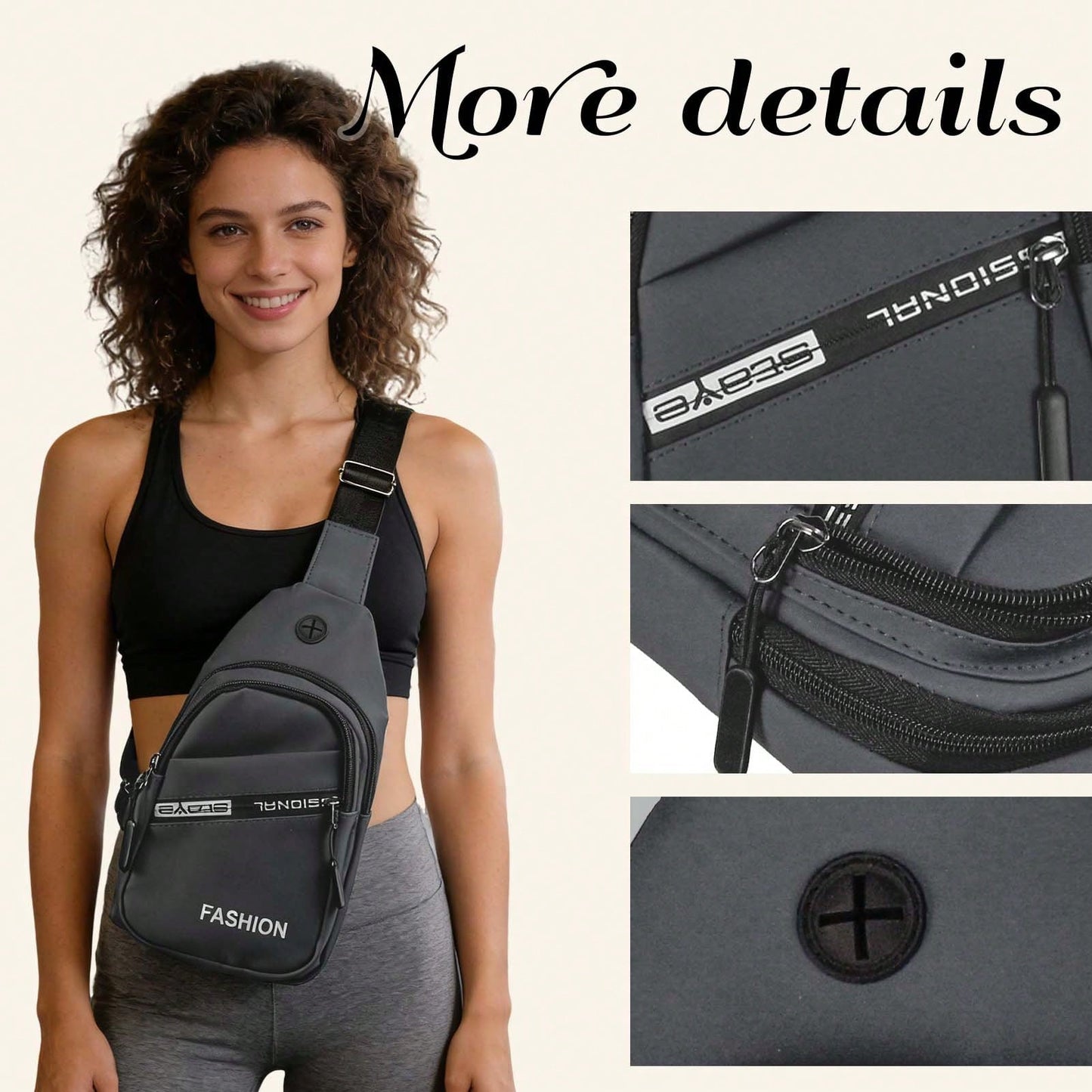 2026 New Men's Chest Bag, Waterproof And Wear-Resistant Shoulder/Crossbody Bag, Multifunctional Large-Capacity Chest Sports Bag, Stylish Casual Business Backpack, Unisex Mobile Phone Storage Bag, Vale