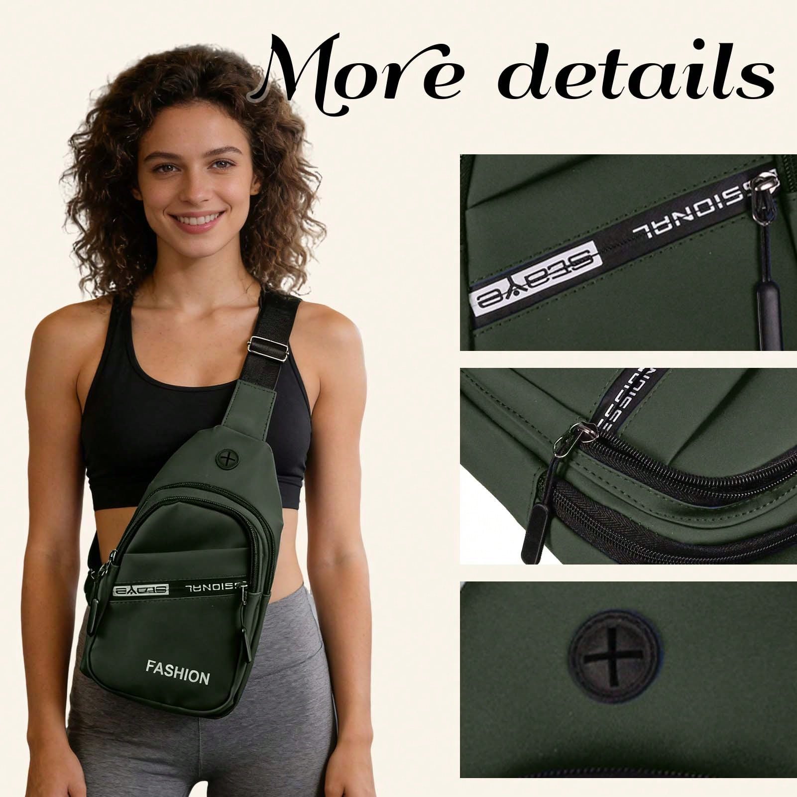2026 New Men's Chest Bag, Waterproof And Wear-Resistant Shoulder/Crossbody Bag, Multifunctional Large-Capacity Chest Sports Bag, Stylish Casual Business Backpack, Unisex Mobile Phone Storage Bag, Vale