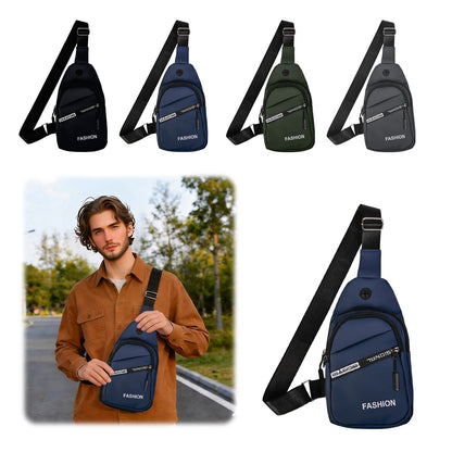 2026 New Men's Chest Bag, Waterproof And Wear-Resistant Shoulder/Crossbody Bag, Multifunctional Large-Capacity Chest Sports Bag, Stylish Casual Business Backpack, Unisex Mobile Phone Storage Bag, Vale