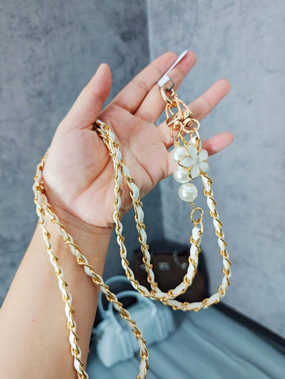 2026 New Versatile Long Phone Lanyard Crossbody Strap With High-End Pearl Leather Chain, Women's Outdoor Travel Pendant Bag Shell Universal, Suitable For Outdoor Travel, Hiking, Unisex, Short Phone Ho
