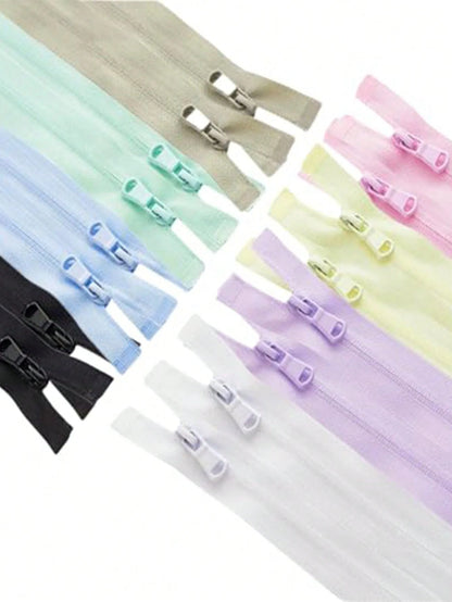 20pcs Mixed Color #3 Nylon Zippers, 7.87 Inch Closed Length, Suitable For DIY Handicraft Zippers, Applicable For Bags, Garments And Sewing Projects