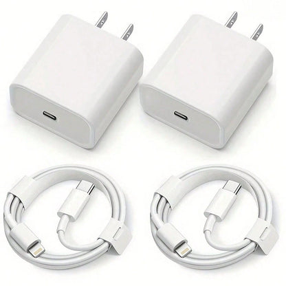20W Fast Charging Adapter Set- Includes 20W Charger Head + 3.3ft/100cm High-Efficiency Fast Charging Data Cable, Compatible With IPhone 14 Pro Max/14 Pro/14 Plus/14/13/12/11/XS/XR/8/7/6, Series