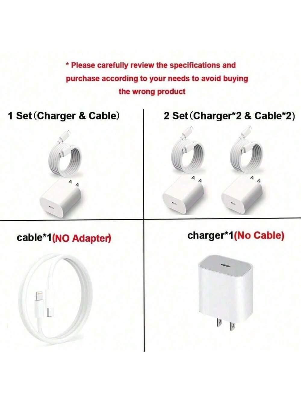 20W Fast Charging Adapter Set- Includes 20W Charger Head + 3.3ft/100cm High-Efficiency Fast Charging Data Cable, Compatible With IPhone 14 Pro Max/14 Pro/14 Plus/14/13/12/11/XS/XR/8/7/6, Series