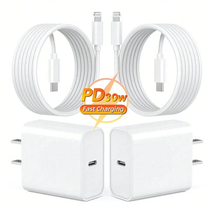 20W Fast Charging Adapter Set- Includes 20W Charger Head + 3.3ft/100cm High-Efficiency Fast Charging Data Cable, Compatible With IPhone 14 Pro Max/14 Pro/14 Plus/14/13/12/11/XS/XR/8/7/6, Series