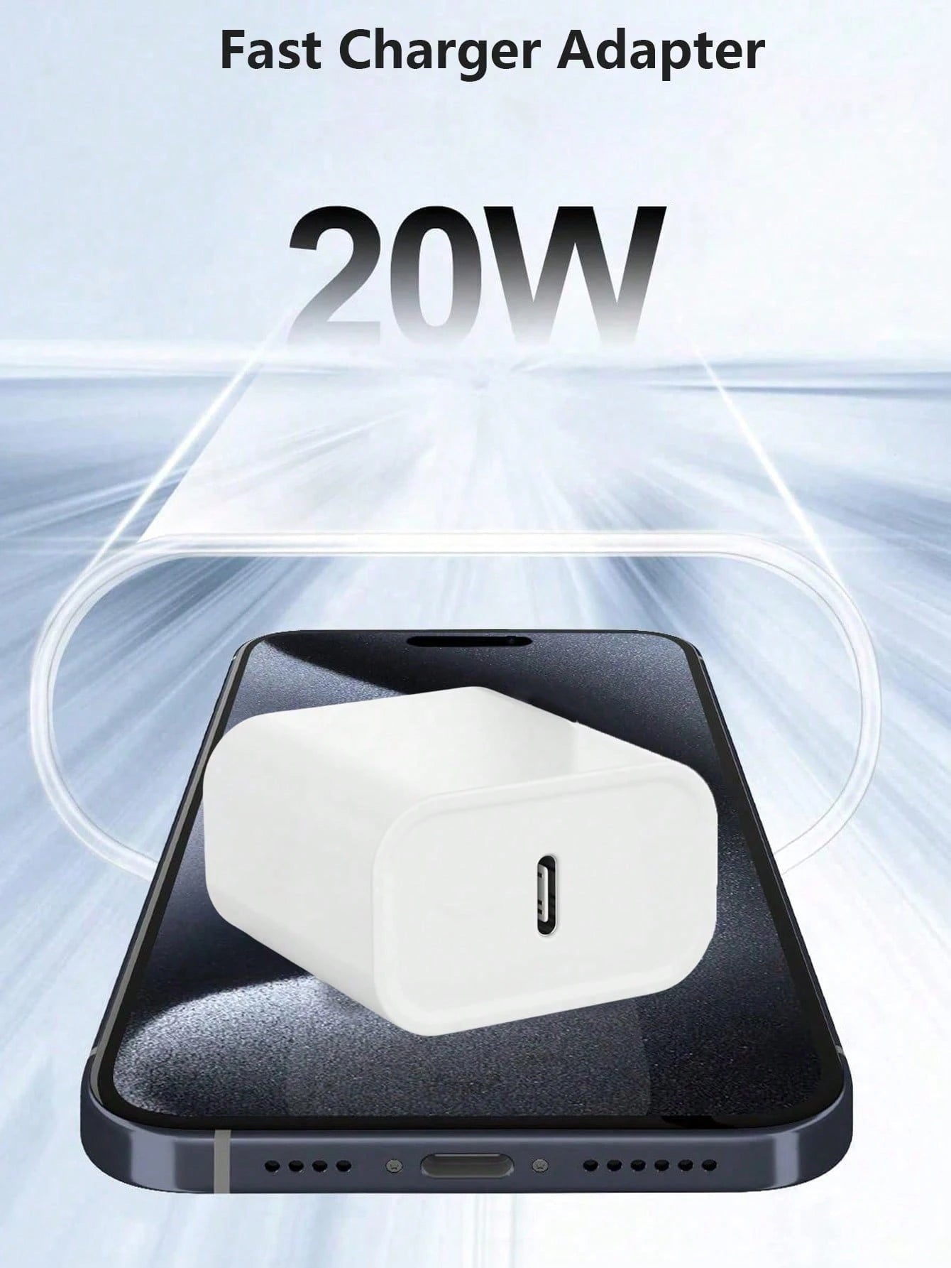 20W PD Fast Charger Set, USB-C Wall Charger With Type-C Cable, 3.3ft/6.6ft Optional, Fast Charging Adapter Compatible With IPhone 17/16/15 Series, Compact Travel Charger
