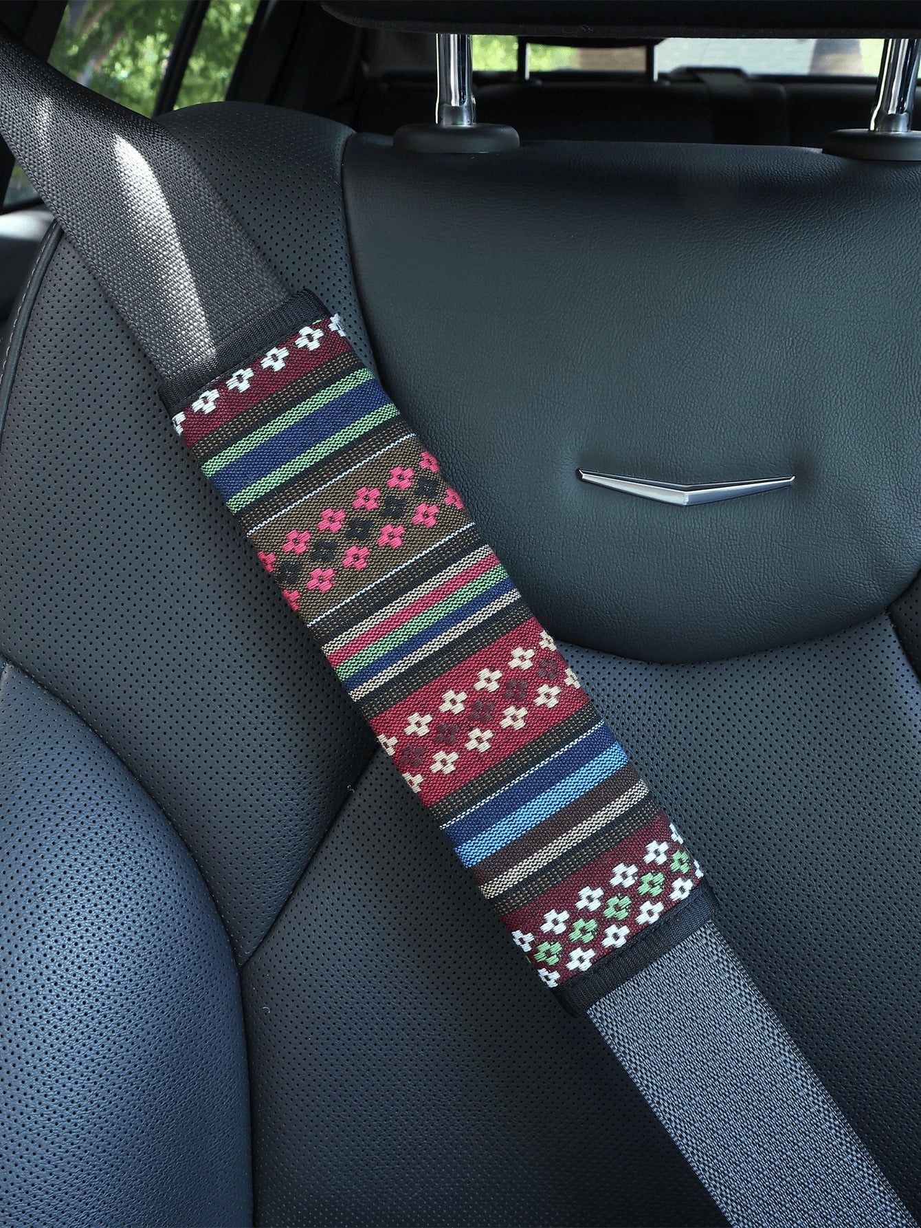 2pcs/1pc Bohemian Style Seat Belt Covers, Made Of Breathable Linen Weaving Material, Suitable For Most Cars, Trucks And SUVs, Bohemian Style Car Interior Accessories