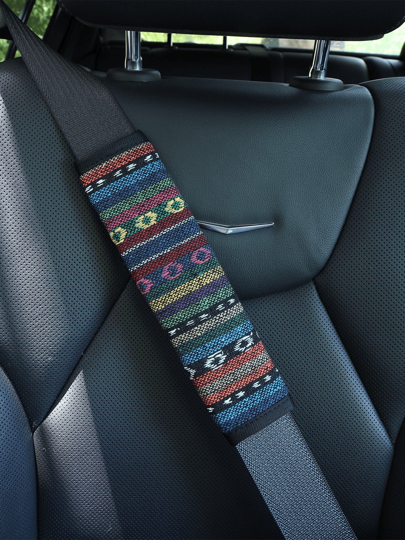2pcs/1pc Bohemian Style Seat Belt Covers, Made Of Breathable Linen Weaving Material, Suitable For Most Cars, Trucks And SUVs, Bohemian Style Car Interior Accessories