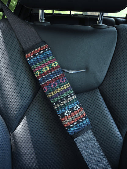 2pcs/1pc Bohemian Style Seat Belt Covers, Made Of Breathable Linen Weaving Material, Suitable For Most Cars, Trucks And SUVs, Bohemian Style Car Interior Accessories