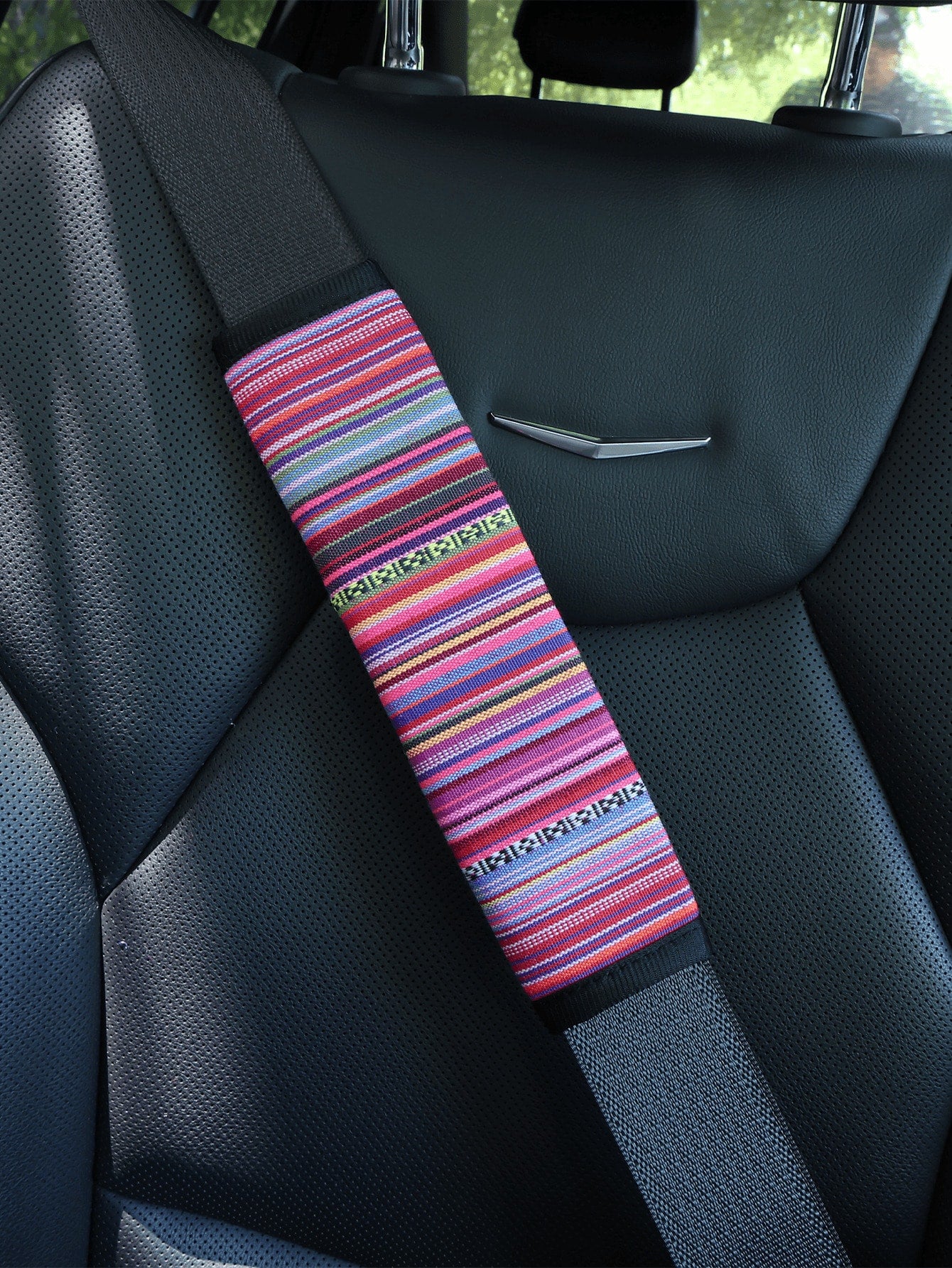 2pcs/1pc Bohemian Style Seat Belt Covers, Made Of Breathable Linen Weaving Material, Suitable For Most Cars, Trucks And SUVs, Bohemian Style Car Interior Accessories