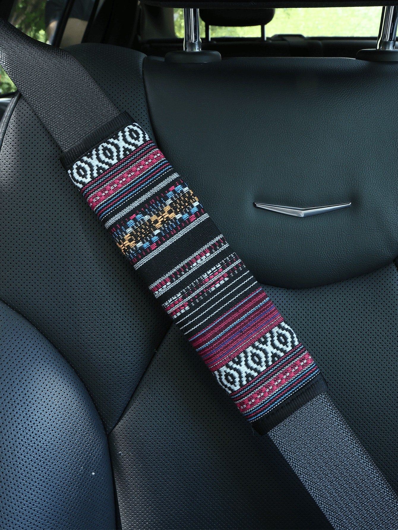2pcs/1pc Bohemian Style Seat Belt Covers, Made Of Breathable Linen Weaving Material, Suitable For Most Cars, Trucks And SUVs, Bohemian Style Car Interior Accessories