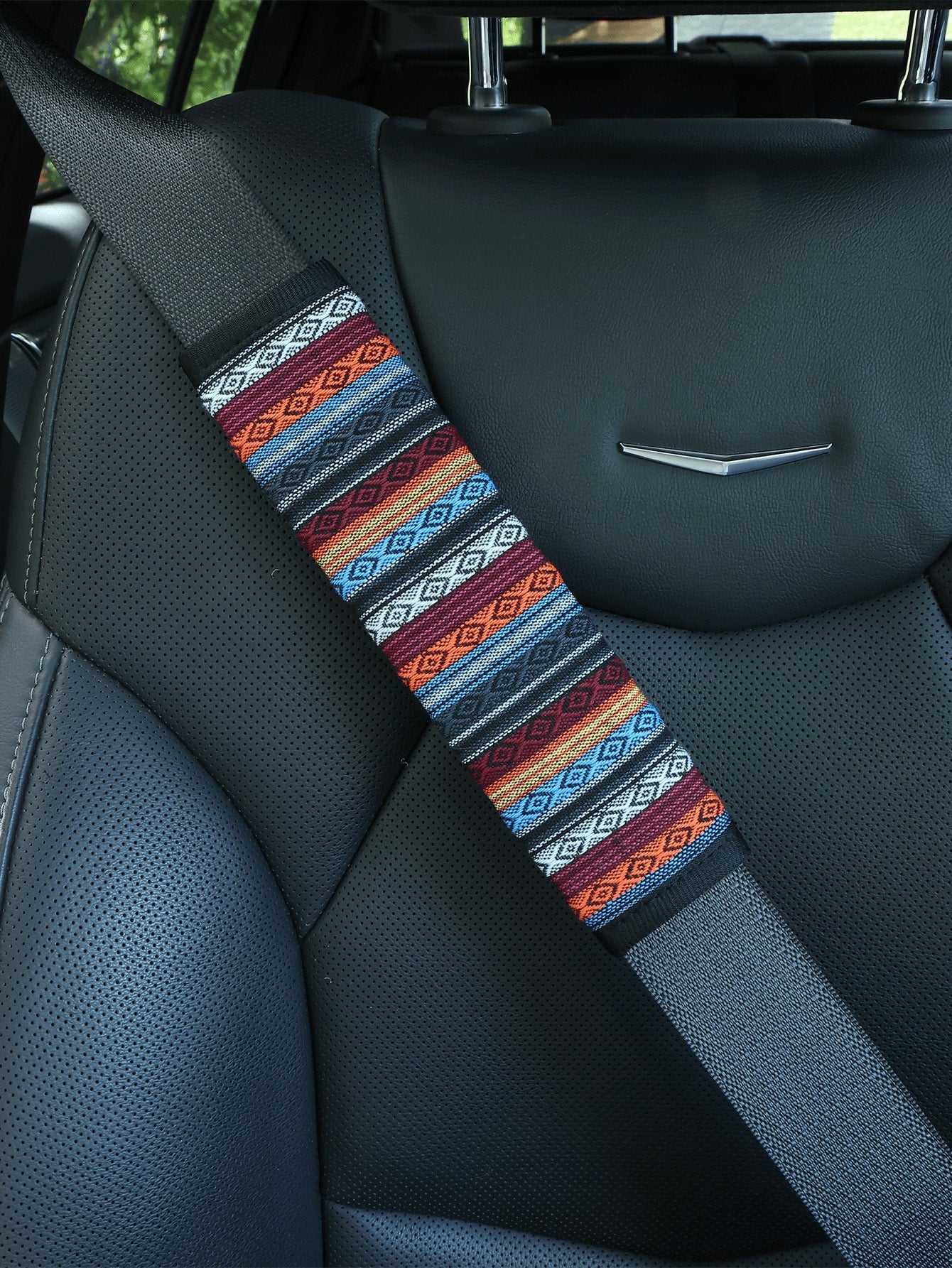 2pcs/1pc Bohemian Style Seat Belt Covers, Made Of Breathable Linen Weaving Material, Suitable For Most Cars, Trucks And SUVs, Bohemian Style Car Interior Accessories