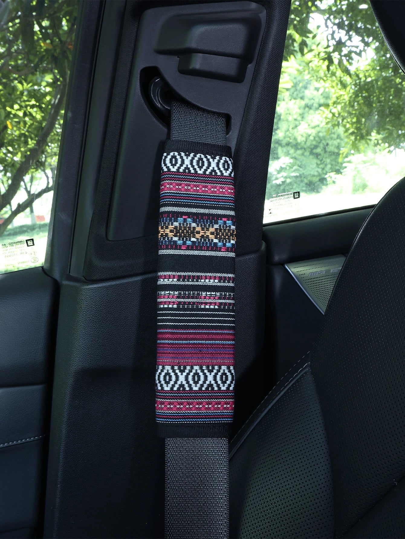 2pcs/1pc Bohemian Style Seat Belt Covers, Made Of Breathable Linen Weaving Material, Suitable For Most Cars, Trucks And SUVs, Bohemian Style Car Interior Accessories