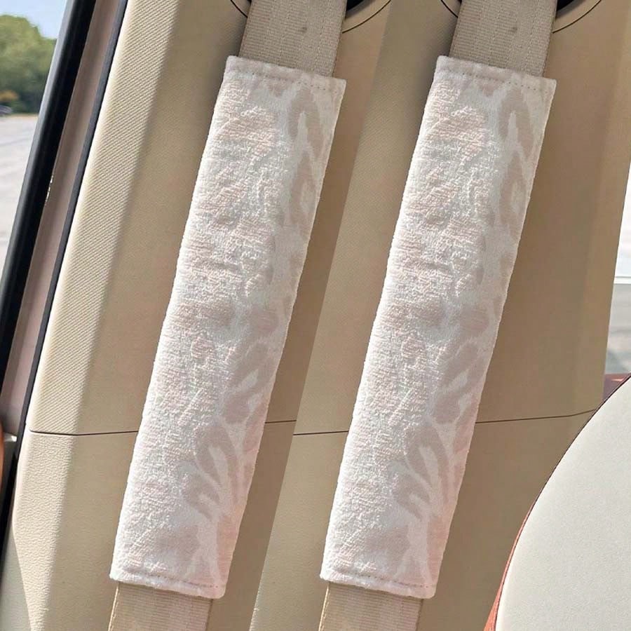 2pcs/1pc Car Seat Belt Shoulder Protector Leopard Print Car Seat Belt Protector Car Interior Supplies Seat Belt Cover Car Accessories