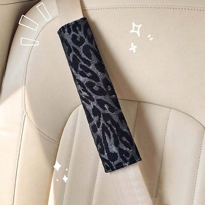 2pcs/1pc Car Seat Belt Shoulder Protector Leopard Print Car Seat Belt Protector Car Interior Supplies Seat Belt Cover Car Accessories
