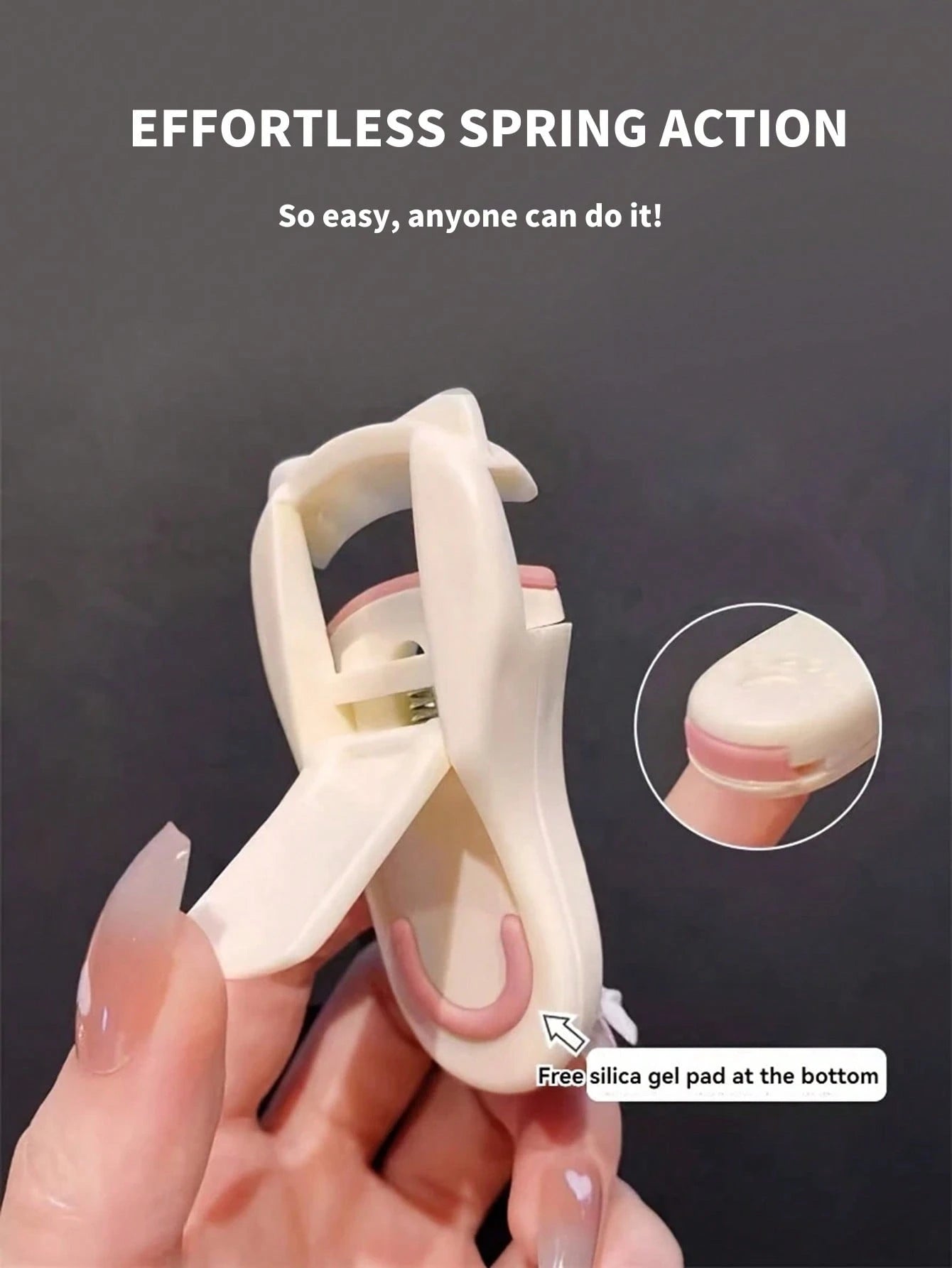 2pcs/1pc Portable Eyelash Curler, Portable Cat Paw Eyelash Curler, Edgeless Long-Lasting Curling Tool, Gentle Partial Clamp For Natural Lashes, Fragrance-Free Manual Eyelash Styler