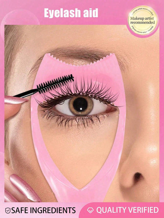 2pcs 3-In-1 Eyelash Applicator, Eyelash Mascara Protector Tool, Eyelash Assist Device, 1 Reusable Makeup Helper, Suitable For Beginners To Perfectly Apply Mascara And Eyeliner, Create Natural Clump-Fr