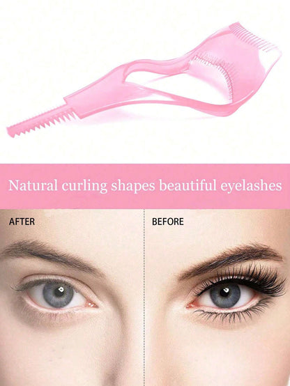 2pcs 3-In-1 Eyelash Applicator, Eyelash Mascara Protector Tool, Eyelash Assist Device, 1 Reusable Makeup Helper, Suitable For Beginners To Perfectly Apply Mascara And Eyeliner, Create Natural Clump-Fr