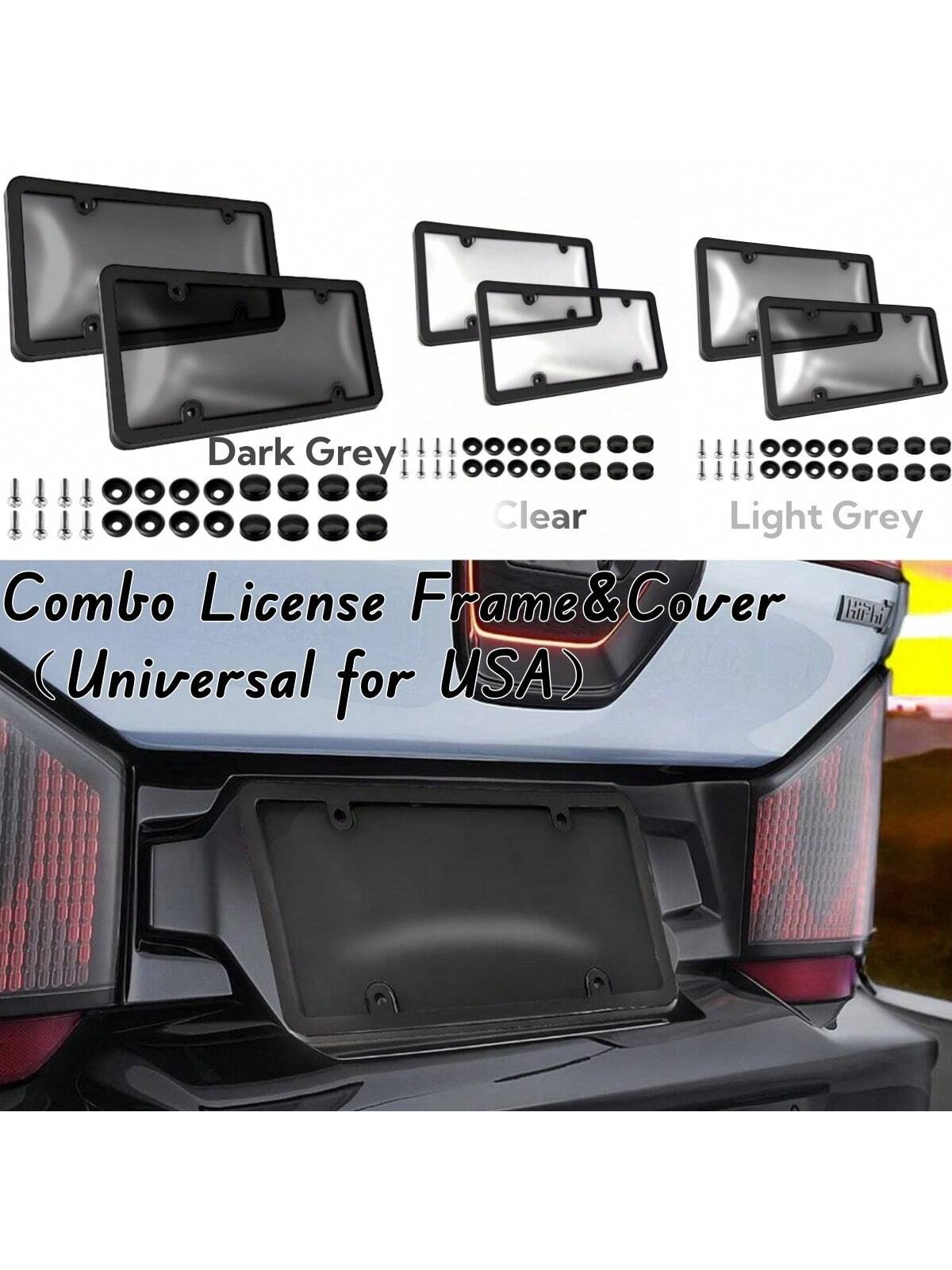 2pcs 6 X 12 Inch Car License Plate Cover