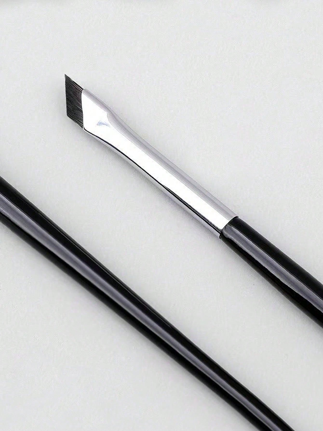 2pcs Angled Eyebrow Brush And Eyeliner Gel Makeup Brush, Blending Brush For Eyebrows And Eye Area,Foundation Brush,Concealer Brush,Blush Brush,Contour Brush,Blush Brush,Bronzer Brush,Powder Brush,Foun