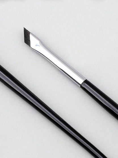 2pcs Angled Eyebrow Brush And Eyeliner Gel Makeup Brush, Blending Brush For Eyebrows And Eye Area,Foundation Brush,Concealer Brush,Blush Brush,Contour Brush,Blush Brush,Bronzer Brush,Powder Brush,Foun