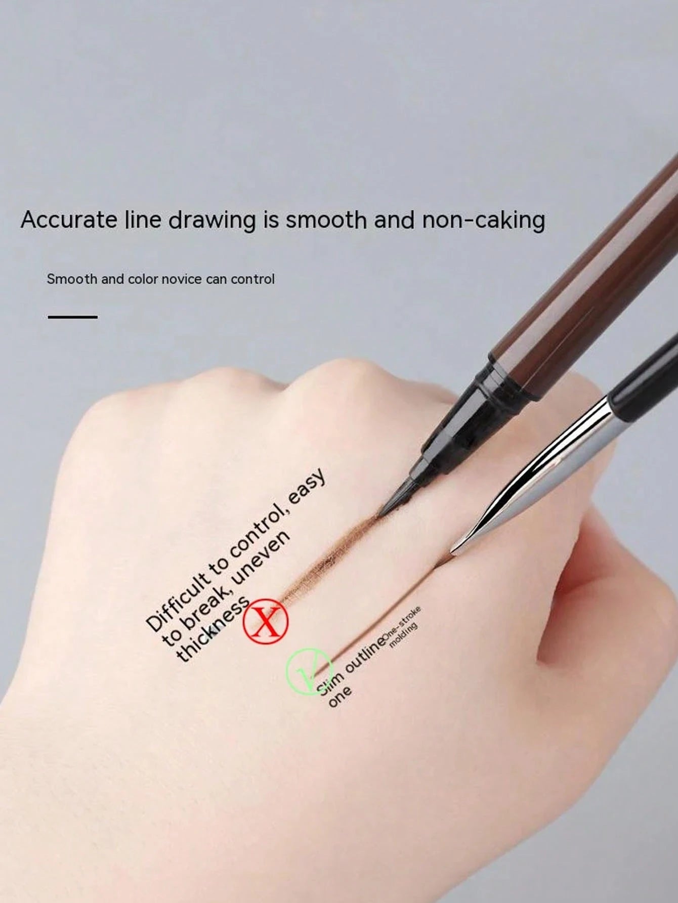 2pcs Angled Eyebrow Brush And Eyeliner Gel Makeup Brush, Blending Brush For Eyebrows And Eye Area,Foundation Brush,Concealer Brush,Blush Brush,Contour Brush,Blush Brush,Bronzer Brush,Powder Brush,Foun