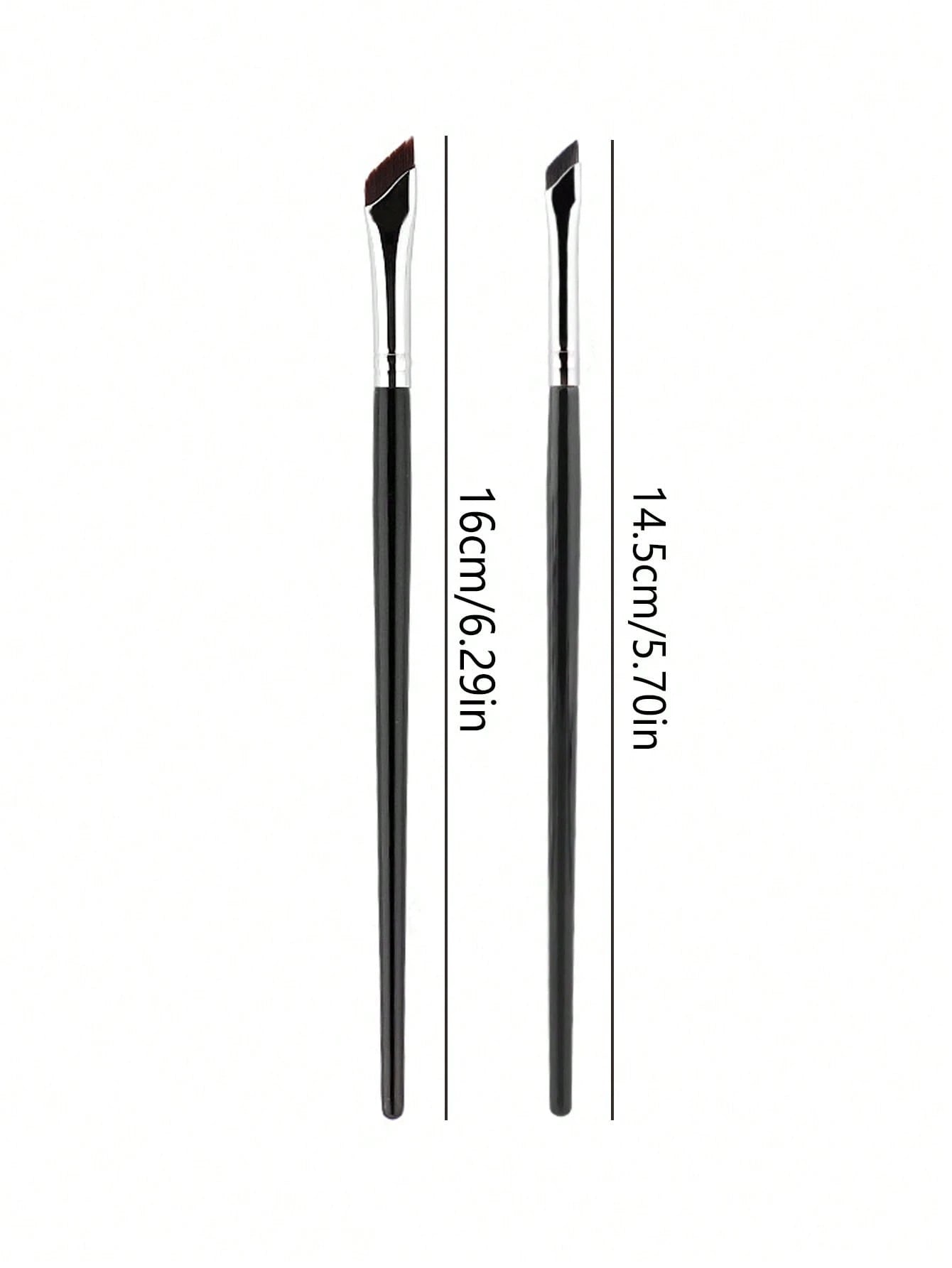 2pcs Angled Eyebrow Brush And Eyeliner Gel Makeup Brush, Blending Brush For Eyebrows And Eye Area,Foundation Brush,Concealer Brush,Blush Brush,Contour Brush,Blush Brush,Bronzer Brush,Powder Brush,Foun