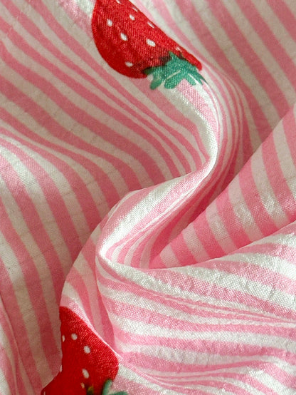 2pcs Baby Girl Toddler/Newborn 0-3 Years Spring/Summer Casual Daily Cute Vacation Striped Bow Decor Cute Yellow Lemon Pattern Camisole Top + Shorts Set