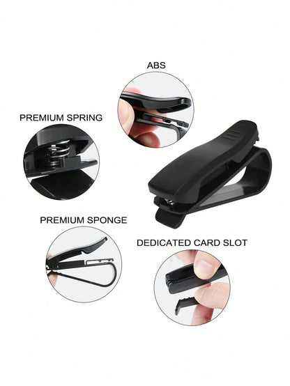 2pcs Black Car Glasses Clips