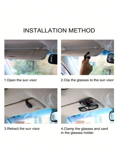 2pcs Black Car Glasses Clips