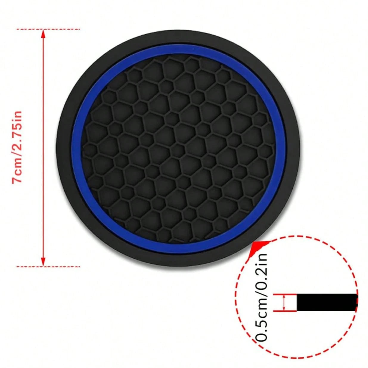 2PCS Car Coasters, Dust-Proof Car Interior Accessories Mats, 2.75-Inch Non-Slip Water Coasters, Suitable For Vehicles, Trucks, RVs, Etc.
