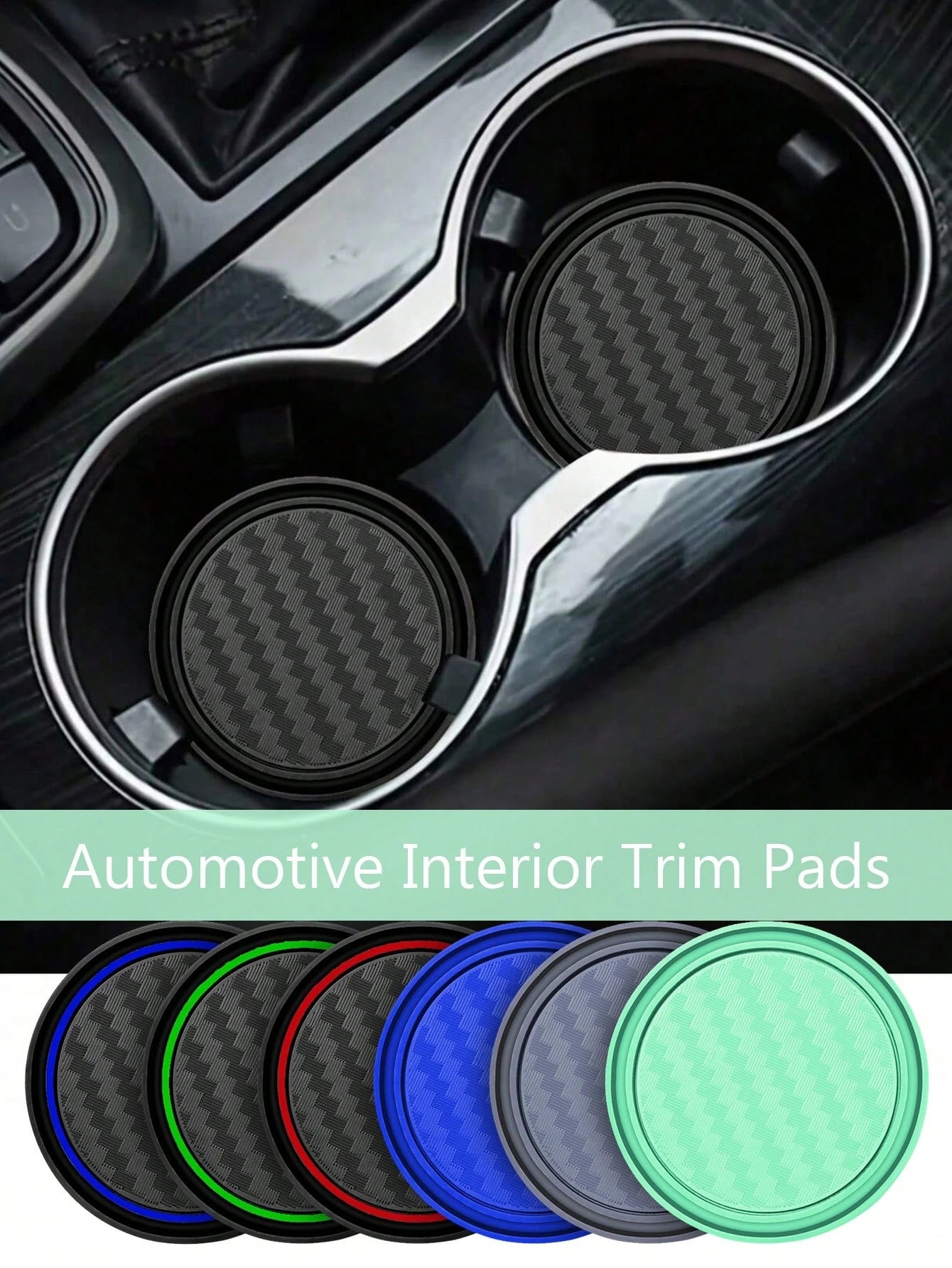 2pcs Car Cup Holder Coasters| Non-Slip Wear-Resistant Car Cup Mats| Universal Cup Holder Liners| Waterproof Stain-Resistant Interior Accessories| Fits Sedans, SUVs, Trucks| Suitable For Drinks An