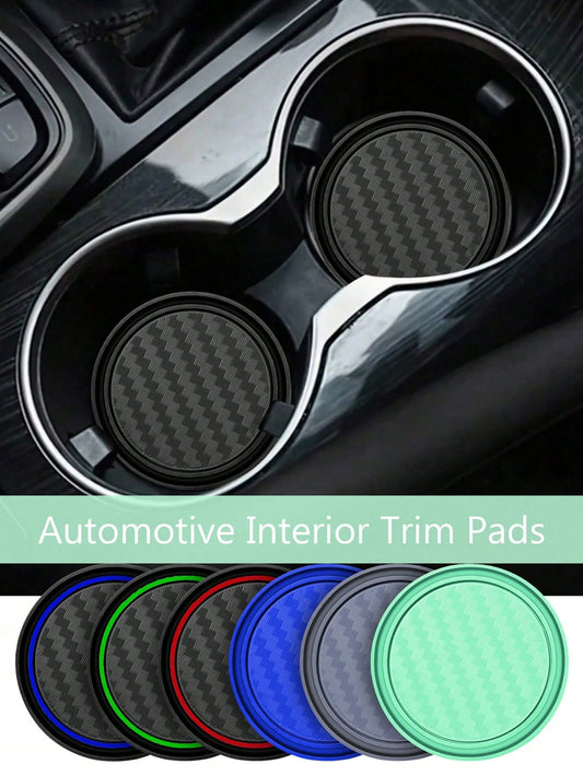 2pcs Car Cup Holder Coasters| Non-Slip Wear-Resistant Car Cup Mats| Universal Cup Holder Liners| Waterproof Stain-Resistant Interior Accessories| Fits Sedans, SUVs, Trucks| Suitable For Drinks An