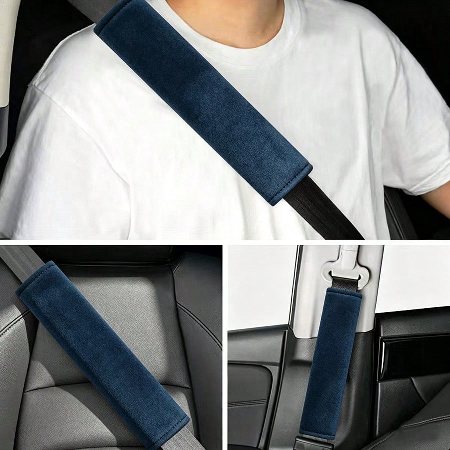 2pcs Car Seat Belt Shoulder Pads, Car Interior Accessories, Unisex Car Seat Belt Protectors, Seat Belt Shoulder Covers, Soft Comfortable Cool, Summer Essential