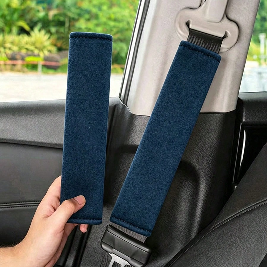 2pcs Car Seat Belt Shoulder Pads, Car Interior Accessories, Unisex Car Seat Belt Protectors, Seat Belt Shoulder Covers, Soft Comfortable Cool, Summer Essential