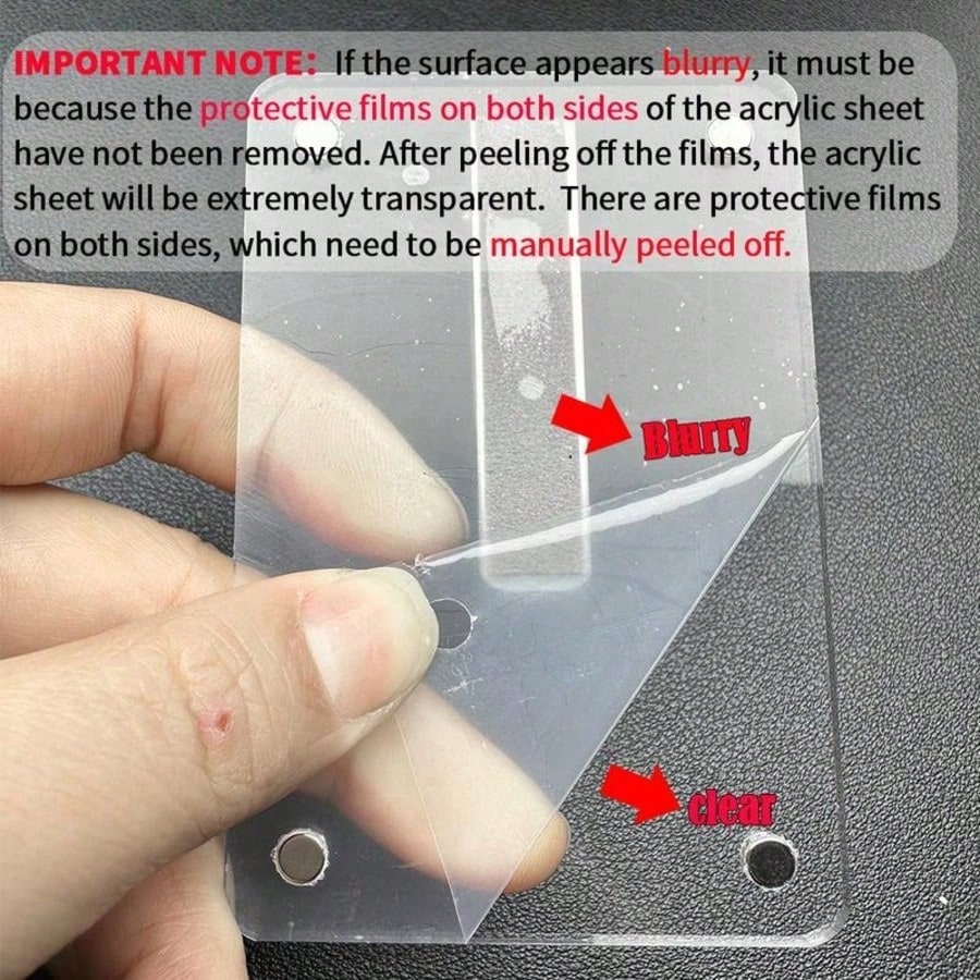 2pcs- Car Sun Visor Photo Clip- New Universal Acrylic Magnetic Photo Clip Accessories, Refrigerator Magnet, Transparent Magnetic Instant Camera Photo Frame, Car Rearview Mirror Photo Clip, Personali