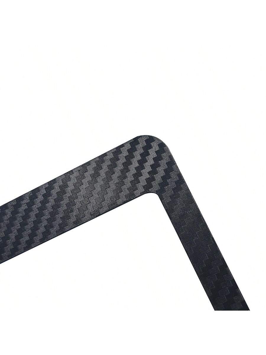 2pcs Carbon Fiber Plastic License Plate Frame, American Size Classic Fashion Black License Plate Frame, Anti-Rust, Front And Rear Can Be Installed, Free Installation Tools